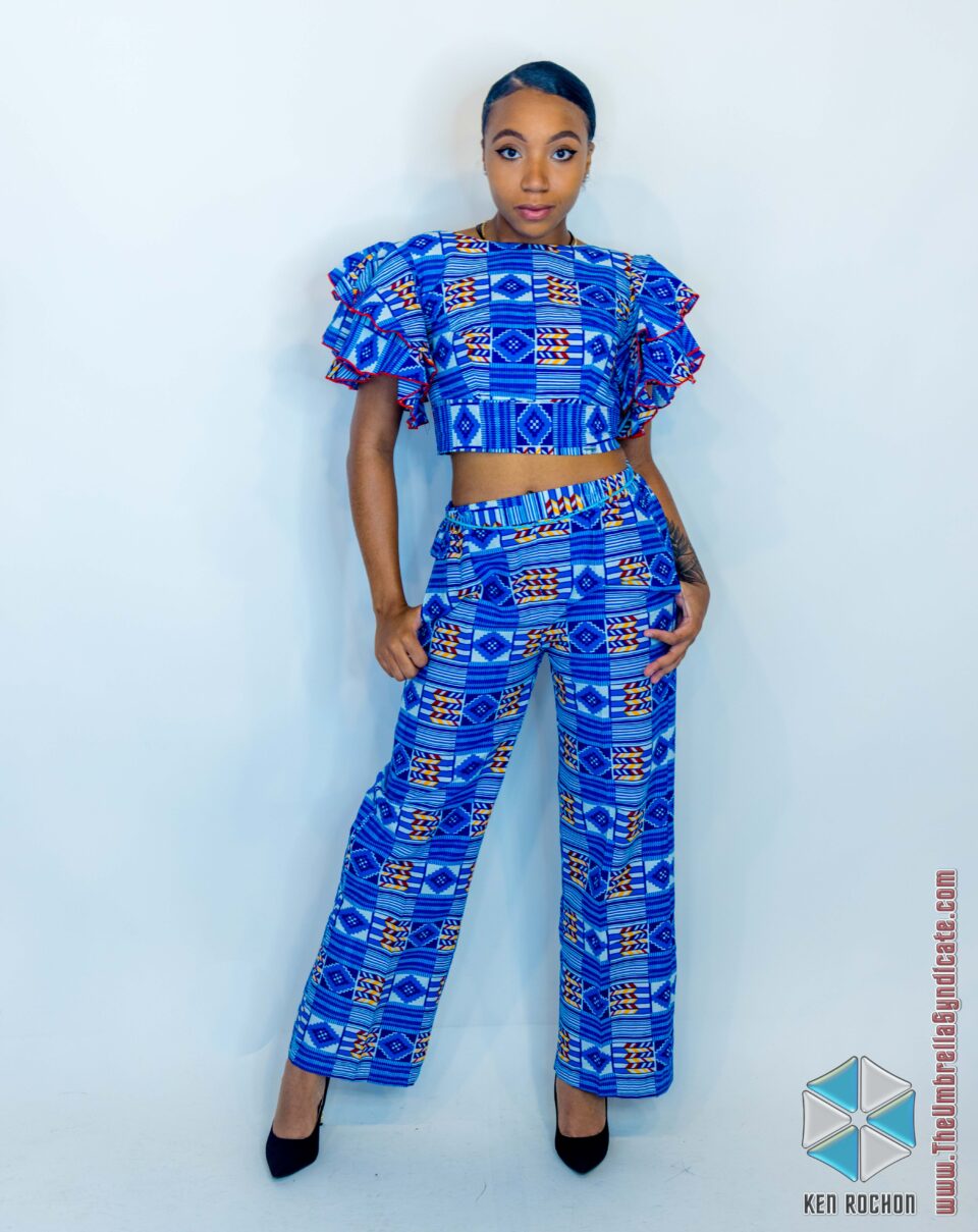 Two-Piece Co-Ord Set In Blue